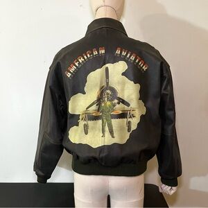 Cooper American Aviator Vintage Leather Bomber Jacket